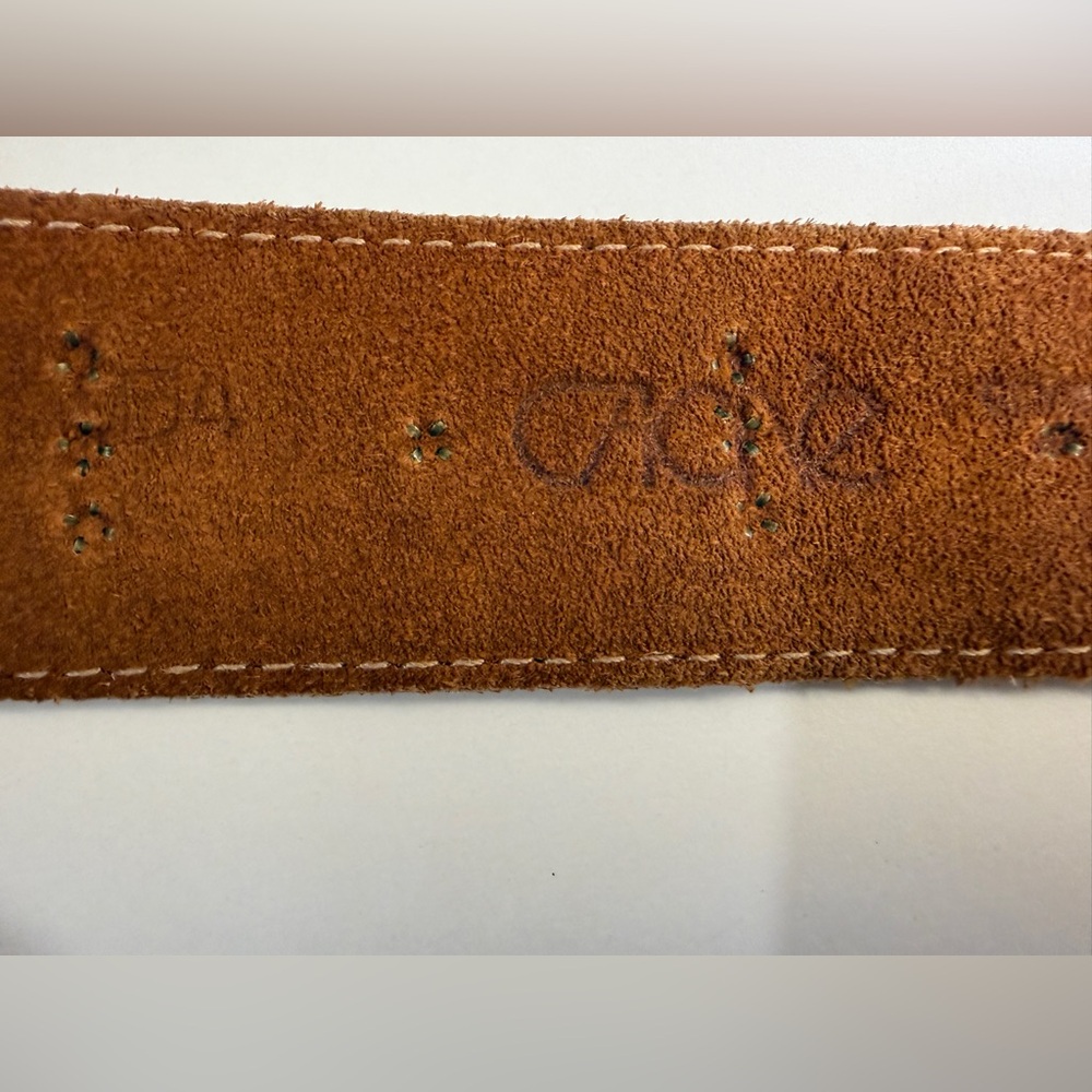 Vintage Cachè Leather Belt with Fabric Covering - Picture 2 of 10